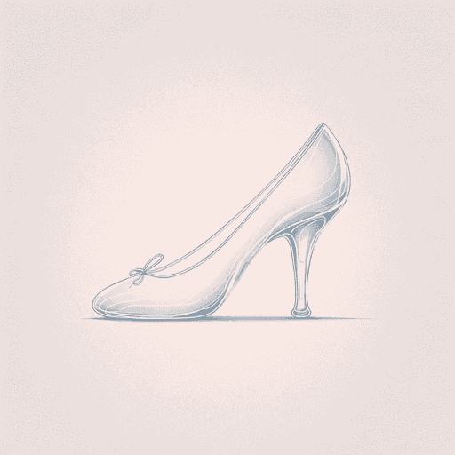 Small glass slipper on sale