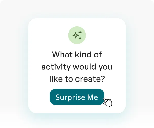 A prompt offering to generate a book activity with one click