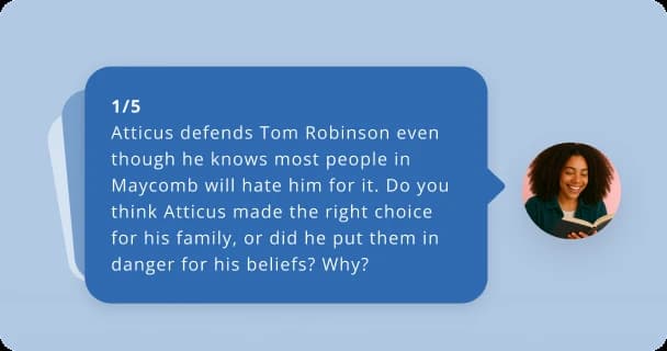 A tailored discussion question about To Kill a Mockingbird
